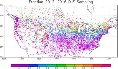 Modeling and estimation of snow depth spatial correlation structure from observations over North America